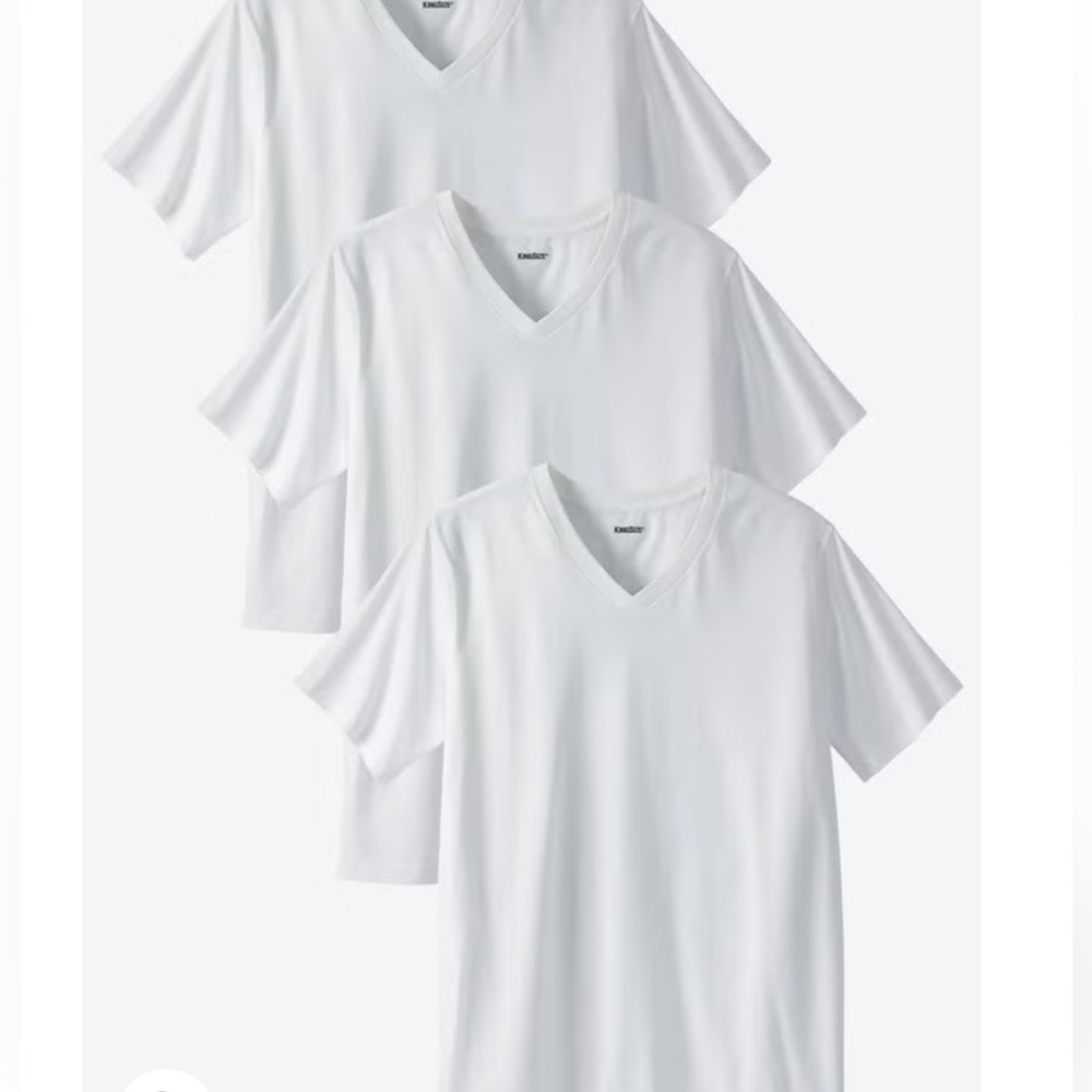 Big & Tall 3 Pack V-Neck T-Shirts - Picture 1 of 3